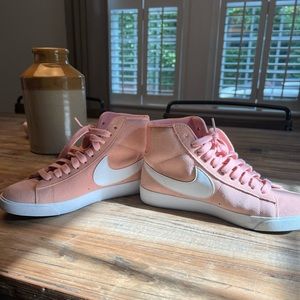 Nike - pink suede high top
